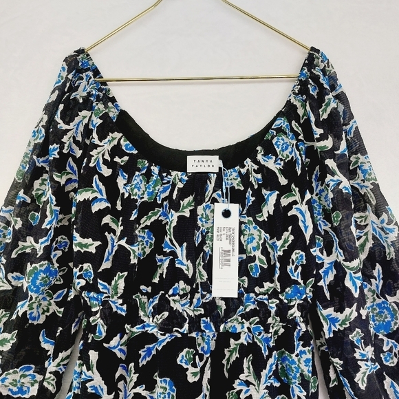 New TANYA TAYLOR Edita Floral Silk Blend Fit and Flare Dress P5500 - Picture 3 of 10